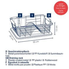 Kela Odkapávač na nádobí Rica kovový černý 35,0x28,0x13,0cm KL-11713