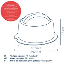 Kela Přepravní dóza na moučník DELI tm.šedá 38 x 17 cm KL-12173