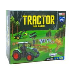 WOOPIE Woopie Sada Mini Farma Traktor Zvířata Osada Farma Farmář Nástroje