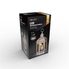 Solight  LED vánoční lucerna bílá, 33cm, 3x LED svíčka, 3x AAA