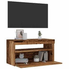 Vidaxl TV stolky s LED 2 ks old wood kompozitní dřevo