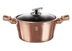 Berlingerhaus Kastrol s mramorovým povrchem a poklicí 20 cm Rosegold Metallic Line BH-1514