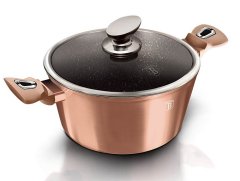 Berlingerhaus Sada hrnců s mramorovým povrchem 10 ks Rosegold Metallic Line BH-6151