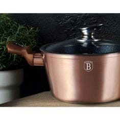 Berlingerhaus Sada hrnců s mramorovým povrchem 10 ks Rosegold Metallic Line BH-6151