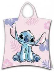 Jerry Fabrics Dívčí bavlněné pončo osuška s kapucí Lilo & Stitch