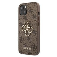 Guess GUHCP13M4GMGBR hard silikonové pouzdro iPhone 13 6.1" brown 4G Big Metal Logo