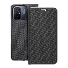 FORCELL Pouzdro LUNA Book Carbon pro Xiaomi Redmi 12C , černé 5903396203398