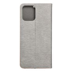 FORCELL Pouzdro Knížkové s hliníkovým rámem LUNA Book XIAOMI Redmi 12 4G / 12 5G silver 5903396225697