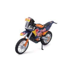 BBurago Motorka Red Bull KTM Rally Dakar 2019 kov/plast 12cm na volný chod v krabičce 17x11cm