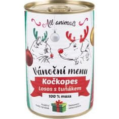 All Animals Kočkopes konz. Vánoční edice losos s tuňákem 400g