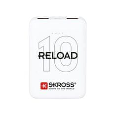 Skross  Powerbank Reload 10, 10000mAh, 2x 2A výstup, microUSB kabel, bílý