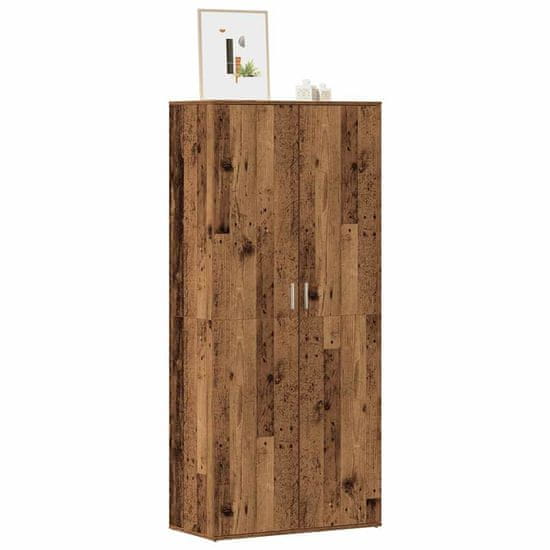 shumee vidaXL Botník old wood 80 x 39 x 178 cm kompozitní dřevo