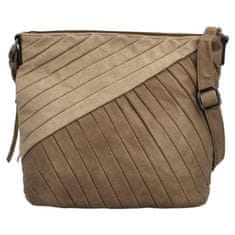 Coveri WORLD Stylová dámská koženková crossbody kabelka Kaleyes, taupe