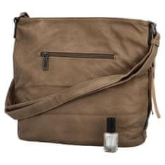 Coveri WORLD Stylová dámská koženková crossbody kabelka Kaleyes, taupe