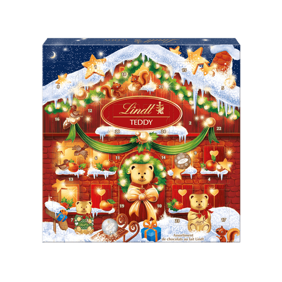 LINDT Lindt Adventní kalendář Teddy 124g