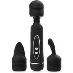 XSARA Pretty love „ magical massager” – silikonový masažér celého těla + 3 výměnné návleky – 80888062