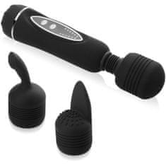 XSARA Pretty love „ magical massager” – silikonový masažér celého těla + 3 výměnné návleky – 80888062