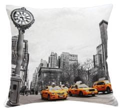 My Best Home Polštář FIFTH AVENUE šedá MyBestHome 40x40cm fototisk 3D motiv hlavní ulice na Manhatanu Varianta: Povlak na polštář, 40x40 cm