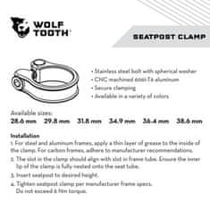 Wolf Tooth sedlová objímka 36.4mm černá