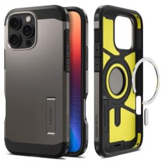 Spigen Pancéřový kryt na iPhone 16 PRO 6.3" Spigen Tough Armor Mag MagSafe Šedý