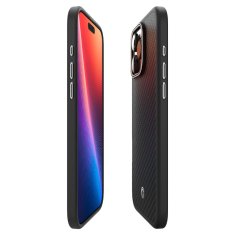 Spigen Pouzdro na iPhone 16 PRO MAX 6.9" Spigen Enzo Aramid Mag MagSafe Černé/stříbrné