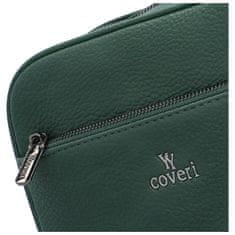 Coveri WORLD Trendy malá dámská koženková crossbody Kirikay, tmavě zelená