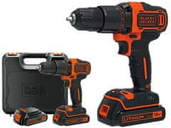 shumee BLACK+DECKER ŠROUBOVÁK 18V BCDDD186KB 40Nm 2x1,5Ah