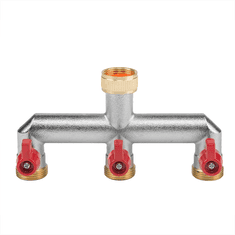 shumee 3-CESTNÝ DISTRIBUTOR, 3/4" GZ, MOSAZ