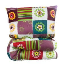 Rosh SET Přikrývka a polštář Veselý patchwork