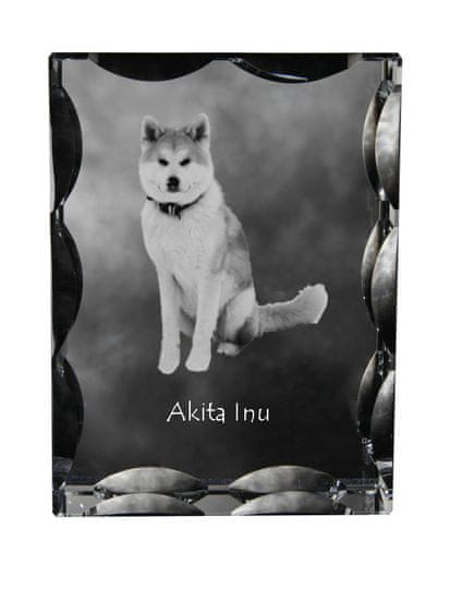 Artdog Akita, Akita Inu - krystal s fotkou pejska, skleněná soška s fotkou, unikátní rám s fotkou od Art-Dog