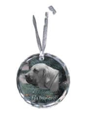 Artdog Fila Brasileiro, Brazilská doga - křišťálová cetka s fotkou, fotky psa v křišťálu, personalizovaný přívěsek na vánoční stromeček od Art-Dog