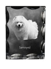 Artdog Samojed, Samojed, Samojedskaja - krystal s fotkou pejska, skleněná soška s fotkou, unikátní rámeček s fotkou od Art-Dog