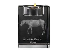 Artdog American Quarter Horse - svícen s fotkou kočky, křišťálový stojan na čajovou svíčku, personalizovaný dárek od Art-Dog