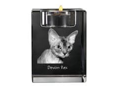 Artdog Devon Rex - svícen s fotkou koně, křišťálový stojan na čajovou svíčku, personalizovaný dárek od Art-Dog