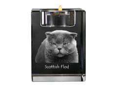 Artdog Scottish fold - svícen s fotkou koně, křišťálový stojan na čajovou svíčku, personalizovaný dárek od Art-Dog