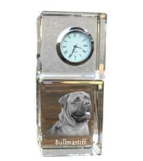 Artdog Bullmastiff, Bulmastiff - křišťálové hodinky s fotkou, fotkou psa v krystalu, personalizované stolní hodiny od Art-Dog