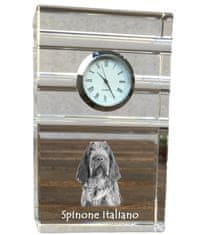 Artdog Italský drátosrstý ohař, Spinone italiano - skleněné hodiny s fotkou, fotkou psa v křišťálu, personalizované stojící hodinky do kanceláře od Art-Dog