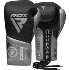 RDX RDX Profesionální šněrovací rukavice K2 Mark Pro Fight - černo/stříbrné