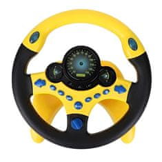 JOJOY® Volant pro děti, Dětský volant, Interaktivní volant pro malého řidiče WHEELPLAY žlutá + WHEELKEY | WHELLYELLOWKEY