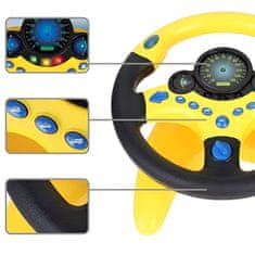 JOJOY® Volant pro děti, Dětský volant, Interaktivní volant pro malého řidiče WHEELPLAY žlutá + WHEELKEY | WHELLYELLOWKEY