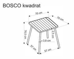 Halmar Zahradní stůl BOSCO stůl obdelník bílá (1p=1szt)