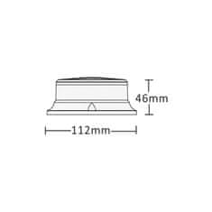 Stualarm LED maják, 12-24V, 18x1W červený, pevná montáž ECE R10 (wl310fixred)