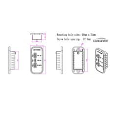 Stualarm USB 2.4A + QC3.0 + USB-C PD zásuvka 12/24V, chromový rámeček (34678.3)