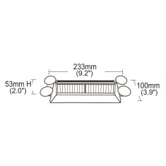 Stualarm PREDATOR LED vnitřní, 8x3W, 12-24V, modrý, 233mm (kf750-2blu)