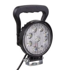 Stualarm LED světlo kulaté, 9x3W, vypínač, ECE R10 (wl-844)