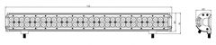 Stualarm LED rampa, 60x3W, 710x80x65mm, ECE R10 (wl-826)