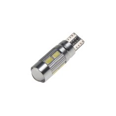 Stualarm LED T10 bílá, 12V, 10LED/5630SMD s čočkou (952007cb) 2 ks