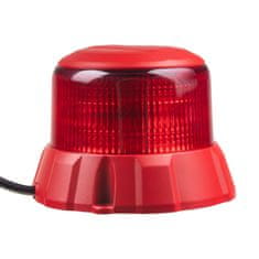 CARCLEVER Robustní červený LED maják, červ.hliník, 48W, ECE R65 (wl404fixred)