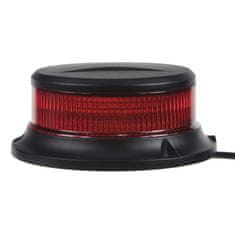 Stualarm LED maják, 12-24V, 18x1W červený, magnet ECE R10 (wl310mred)