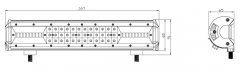 Stualarm LED rampa, 72x3W, 397mm, ECE R10 (wl-83216)